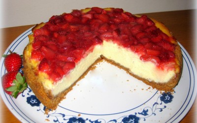 Cheese cake al cioccolato e fragole